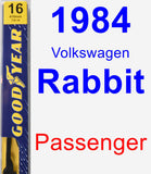 Passenger Wiper Blade for 1984 Volkswagen Rabbit - Premium