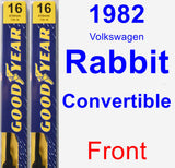 Front Wiper Blade Pack for 1982 Volkswagen Rabbit Convertible - Premium