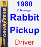 Driver Wiper Blade for 1980 Volkswagen Rabbit Pickup - Premium