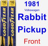 Front Wiper Blade Pack for 1981 Volkswagen Rabbit Pickup - Premium