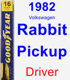 Driver Wiper Blade for 1982 Volkswagen Rabbit Pickup - Premium