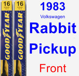 Front Wiper Blade Pack for 1983 Volkswagen Rabbit Pickup - Premium