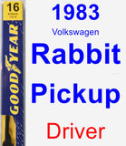 Driver Wiper Blade for 1983 Volkswagen Rabbit Pickup - Premium