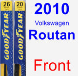 Front Wiper Blade Pack for 2010 Volkswagen Routan - Premium