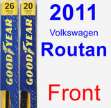 Front Wiper Blade Pack for 2011 Volkswagen Routan - Premium