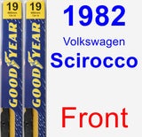 Front Wiper Blade Pack for 1982 Volkswagen Scirocco - Premium