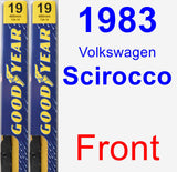 Front Wiper Blade Pack for 1983 Volkswagen Scirocco - Premium