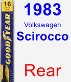 Rear Wiper Blade for 1983 Volkswagen Scirocco - Premium