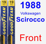 Front Wiper Blade Pack for 1988 Volkswagen Scirocco - Premium