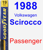 Passenger Wiper Blade for 1988 Volkswagen Scirocco - Premium