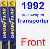 Front Wiper Blade Pack for 1992 Volkswagen Transporter - Premium