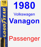 Passenger Wiper Blade for 1980 Volkswagen Vanagon - Premium