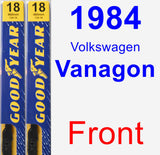 Front Wiper Blade Pack for 1984 Volkswagen Vanagon - Premium