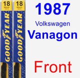 Front Wiper Blade Pack for 1987 Volkswagen Vanagon - Premium