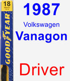 Driver Wiper Blade for 1987 Volkswagen Vanagon - Premium