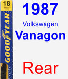 Rear Wiper Blade for 1987 Volkswagen Vanagon - Premium