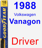 Driver Wiper Blade for 1988 Volkswagen Vanagon - Premium