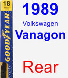 Rear Wiper Blade for 1989 Volkswagen Vanagon - Premium