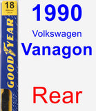 Rear Wiper Blade for 1990 Volkswagen Vanagon - Premium