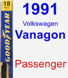 Passenger Wiper Blade for 1991 Volkswagen Vanagon - Premium