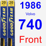 Front Wiper Blade Pack for 1986 Volvo 740 - Premium