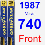 Front Wiper Blade Pack for 1987 Volvo 740 - Premium