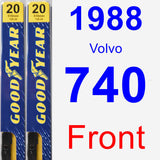 Front Wiper Blade Pack for 1988 Volvo 740 - Premium