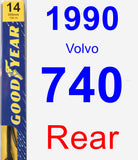 Rear Wiper Blade for 1990 Volvo 740 - Premium