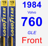 Front Wiper Blade Pack for 1984 Volvo 760 - Premium