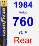 Rear Wiper Blade for 1984 Volvo 760 - Premium