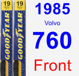 Front Wiper Blade Pack for 1985 Volvo 760 - Premium