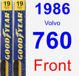Front Wiper Blade Pack for 1986 Volvo 760 - Premium
