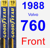 Front Wiper Blade Pack for 1988 Volvo 760 - Premium