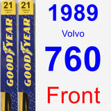 Front Wiper Blade Pack for 1989 Volvo 760 - Premium