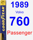 Passenger Wiper Blade for 1989 Volvo 760 - Premium