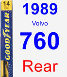Rear Wiper Blade for 1989 Volvo 760 - Premium