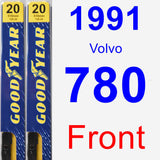 Front Wiper Blade Pack for 1991 Volvo 780 - Premium