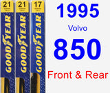 Front & Rear Wiper Blade Pack for 1995 Volvo 850 - Premium
