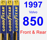 Front & Rear Wiper Blade Pack for 1997 Volvo 850 - Premium