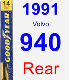 Rear Wiper Blade for 1991 Volvo 940 - Premium