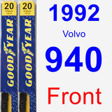 Front Wiper Blade Pack for 1992 Volvo 940 - Premium