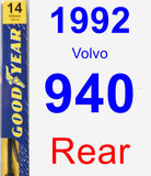 Rear Wiper Blade for 1992 Volvo 940 - Premium