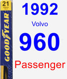 Passenger Wiper Blade for 1992 Volvo 960 - Premium