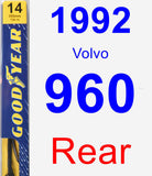 Rear Wiper Blade for 1992 Volvo 960 - Premium