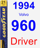 Driver Wiper Blade for 1994 Volvo 960 - Premium