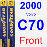 Front Wiper Blade Pack for 2000 Volvo C70 - Premium