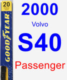 Passenger Wiper Blade for 2000 Volvo S40 - Premium