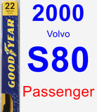 Passenger Wiper Blade for 2000 Volvo S80 - Premium