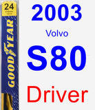 Driver Wiper Blade for 2003 Volvo S80 - Premium