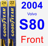 Front Wiper Blade Pack for 2004 Volvo S80 - Premium